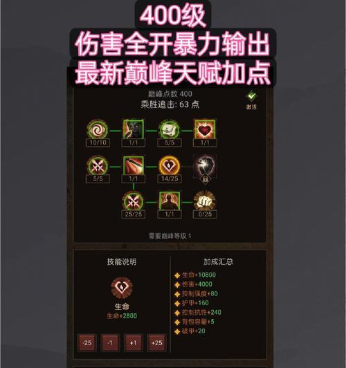 黑暗破坏法师技能加点攻略（打造最强破坏力，精准加点解析！）