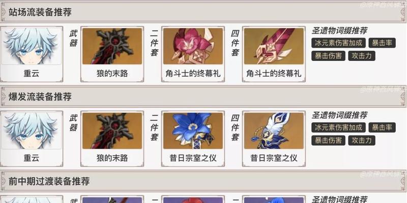 重云武器攻略（解锁武器技巧，成为原神世界的强者）